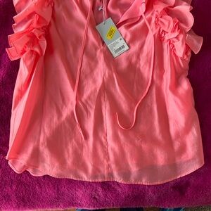 Black Ruffle Sleeve Women's Top